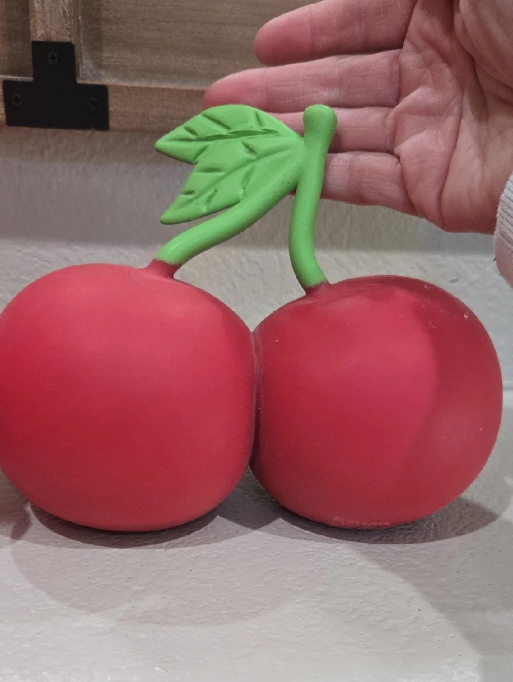 Squeezy Red Cherry Plush Toy by - Picture 2 of 3